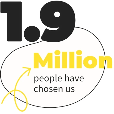 1.9 Million people have chosen us